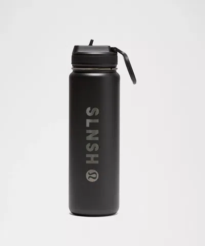 Lululemon Back To Life Sport Bottle 24oz Straw Lid Slnsh Collection In Black