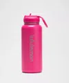 Lululemon Back To Life Sport Bottle 32oz Straw Lid In Pink