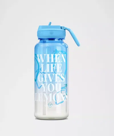 Lululemon Back To Life Sport Bottle 32oz Straw Lid In Blue