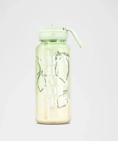 Lululemon Back To Life Sport Bottle 32oz Straw Lid In Green