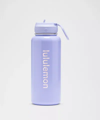 Lululemon Back To Life Sport Bottle 32oz Straw Lid Shine