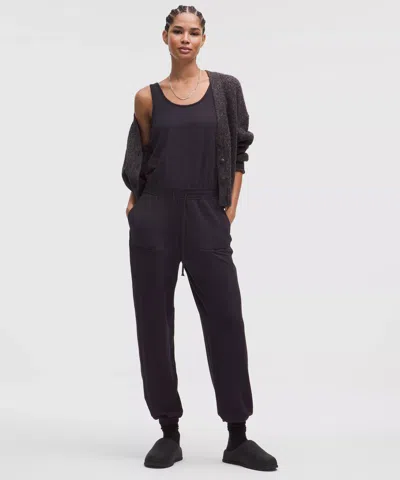 Lululemon Becalm Cinch-waist Jumpsuit In Black