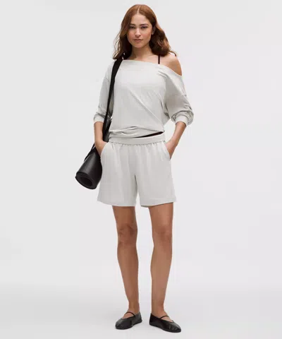 Lululemon Becalm Mid-rise Bermuda Short In White