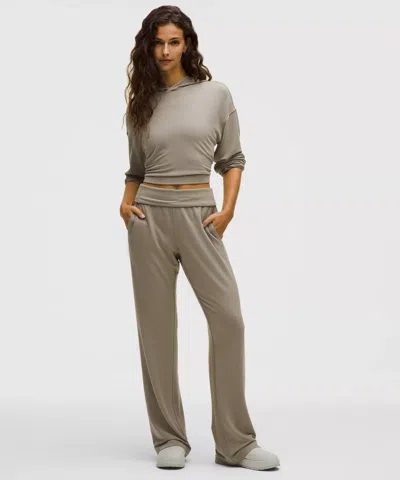 Lululemon Becalm Mid-rise Flared Pant In Gray