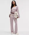 Lululemon Becalm Mid-rise Flared Pant In Pink