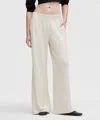 Lululemon Becalm Mid-rise Wide-leg Pants In White
