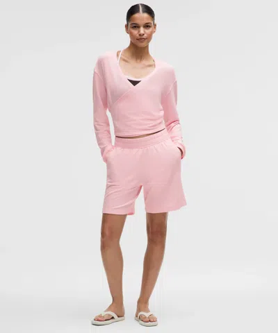 Lululemon Becalm Mid-rise Bermuda Short In Pink