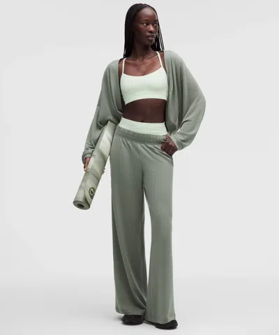Lululemon Becalm Mid-rise Wide-leg Pant In Green