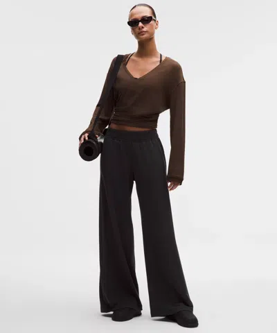 Lululemon Becalm Mid-rise Wide-leg Pant In Multi