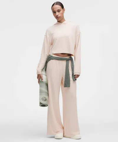 Lululemon Becalm Mid-rise Wide-leg Pant In Neutral