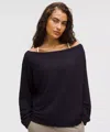 Lululemon Becalm Oversized Boatneck Long-sleeve Shirt