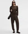 Lululemon Becalm Oversized Mid-rise Pant In Brown