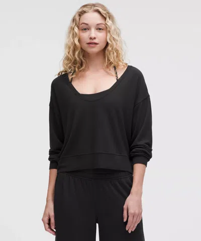 Lululemon Becalm Scoop-neck Pullover In Black
