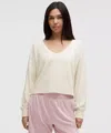 Lululemon Becalm Scoop-neck Pullover In White