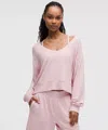 Lululemon Becalm Scoop-neck Pullover In Pink