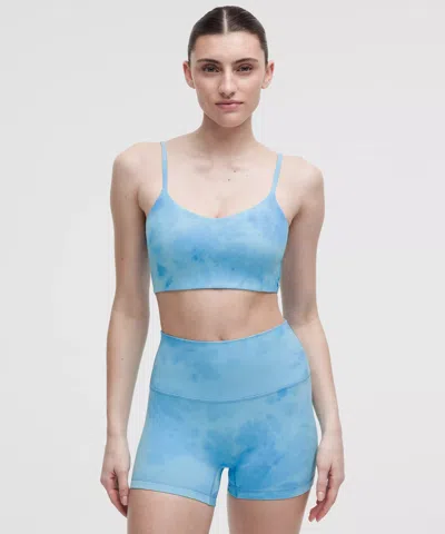 Lululemon Bend This Cami Spaghetti-strap Bra In Blue