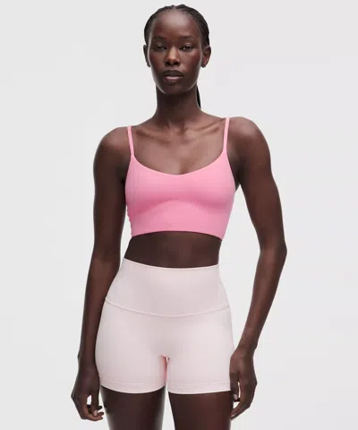 Lululemon Bend This Cami Spaghetti-strap Bra In Pink