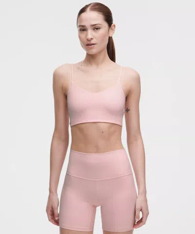 Lululemon Bend This Cami Spaghetti-strap Bra In Pink