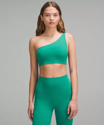 Lululemon Bend This One-shoulder Bra A-c Cups In Green