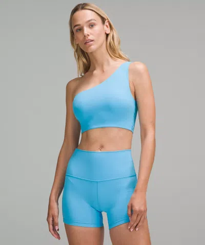 Lululemon Bend This One-shoulder Bra A-c Cups In Blue
