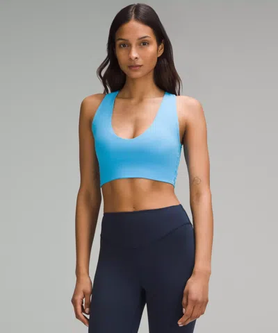 Lululemon Bend This Scoop And Cross Bra A-c Cups In Blue
