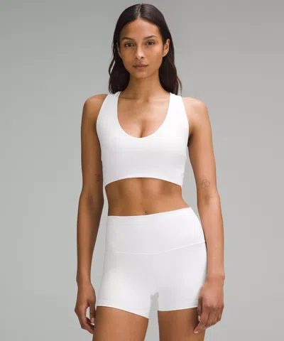 Lululemon Bend This Scoop And Cross Bra A-c Cups In White
