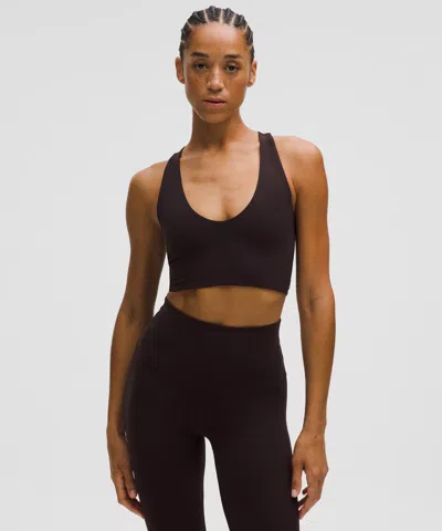 Lululemon Bend This Scoop And Cross Bra In Brown