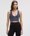 Lululemon Bend This Scoop And Cross Bra Light Support, A-c Cups In Blue
