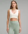 Lululemon Bend This Scoop And Cross Bra Light Support, A-c Cups In White