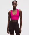 Lululemon Bend This Scoop And Cross Bra In Pink