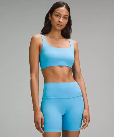 Lululemon Bend This Scoop And Square Bra A-c Cups In Blue