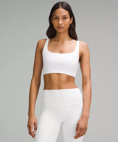 Lululemon Bend This Scoop And Square Bra A-c Cups In White