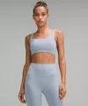 Lululemon Bend This Scoop And Square Bra Light Support, A-c Cups In Blue