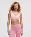 Lululemon Bend This Scoop And Square Bra Light Support, A-c Cups In Pink