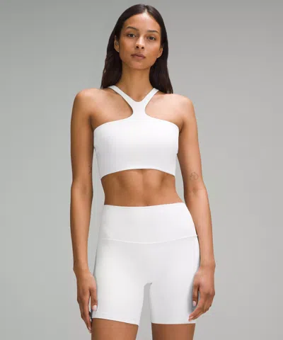 Lululemon Bend This V And Racer Bra A-c Cups In White