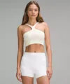 Lululemon Bend This V And Racer Bra Light Support, A-c Cups In Yellow