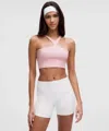 Lululemon Bend This V And Racer Bra Light Support, A-c Cups In White