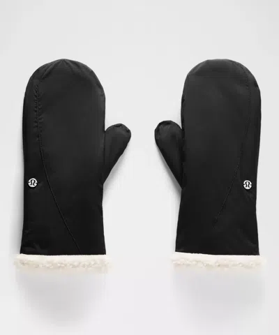 Lululemon Boucle Fleece Lined Mittens In Black