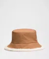 Lululemon Boucle Fleece Reversible Bucket Hat In Brown