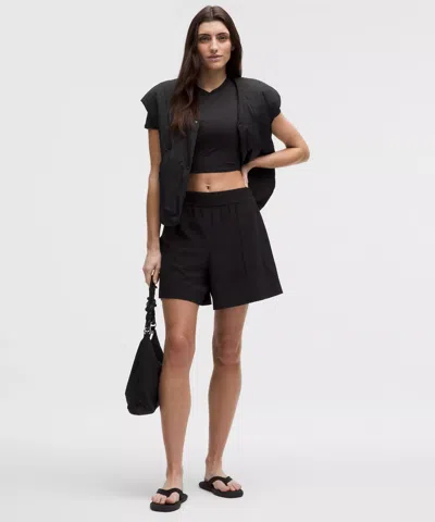Lululemon Breezily Mid-rise Short 6" In Black
