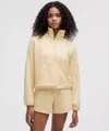 Lululemon Brushed Softstreme Half Zip In Yellow