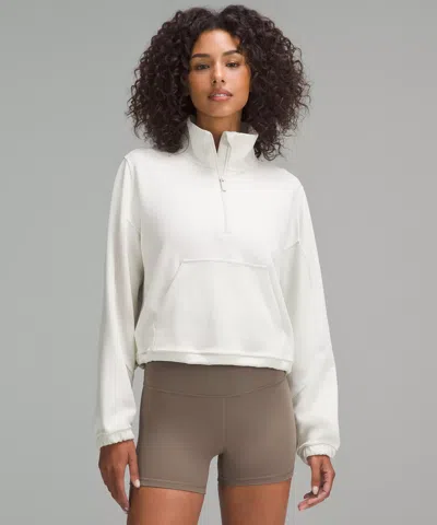Lululemon Brushed Softstreme Half Zip In White
