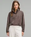 Lululemon Brushed Softstreme Half Zip In Espresso