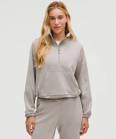 Lululemon Brushed Softstreme Half Zip In Gray