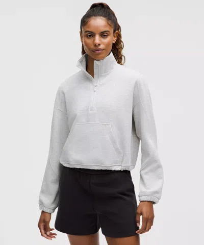 Lululemon Brushed Softstreme Half Zip In White