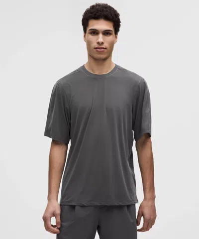 Lululemon Brushed Yoga Crewneck T-shirt In Gray