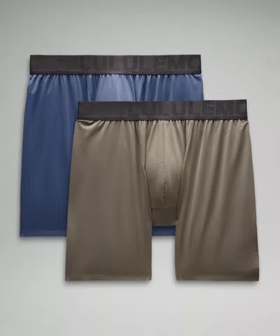 Lululemon Built To Move Boxers 5" 2 Pack In Blue