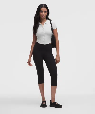 Lululemon Button-up Collared Short-sleeve Shirt In White