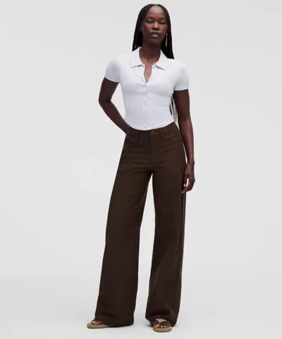 Lululemon Button-up Collared Short-sleeve Shirt In White