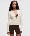 Lululemon Cashmere Scalloped Cuff Cardigan